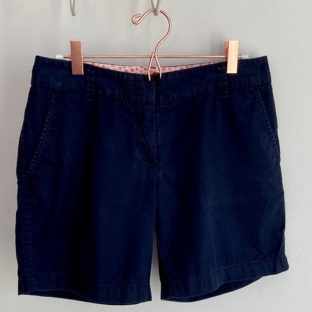 J. Crew Womens Navy Blue Chino Broken-In Shorts
